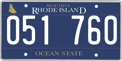 RI license plate 051760
