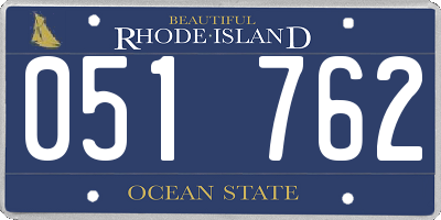 RI license plate 051762