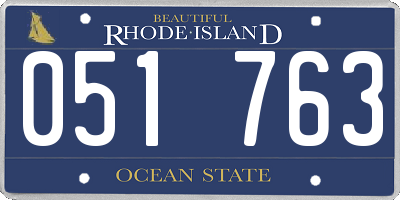 RI license plate 051763