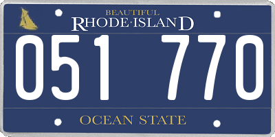 RI license plate 051770