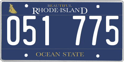 RI license plate 051775