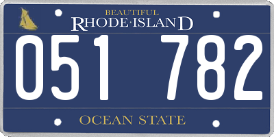 RI license plate 051782