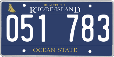 RI license plate 051783