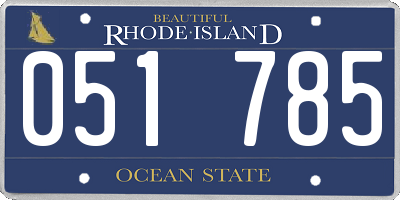 RI license plate 051785