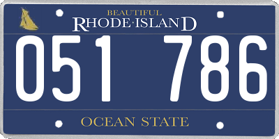RI license plate 051786