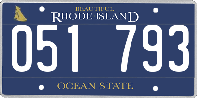 RI license plate 051793