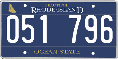 RI license plate 051796