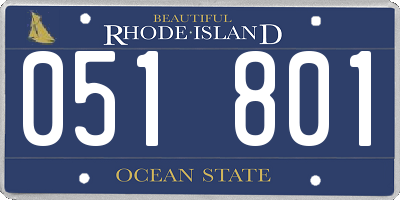 RI license plate 051801