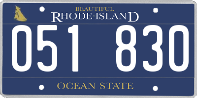 RI license plate 051830