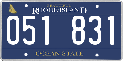 RI license plate 051831