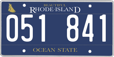 RI license plate 051841
