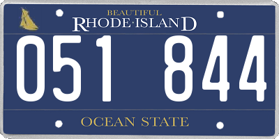 RI license plate 051844