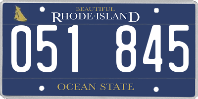 RI license plate 051845