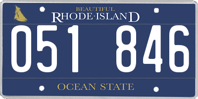 RI license plate 051846