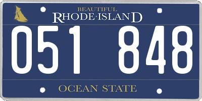RI license plate 051848