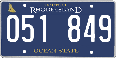 RI license plate 051849