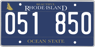 RI license plate 051850