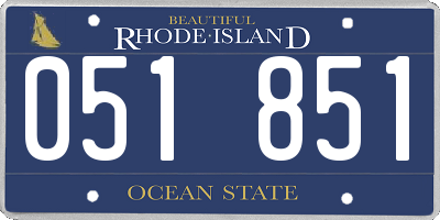 RI license plate 051851