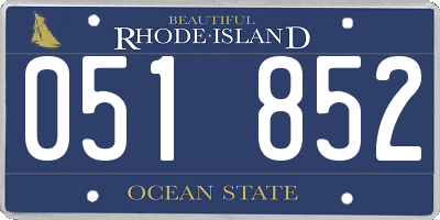 RI license plate 051852