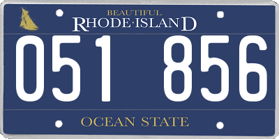 RI license plate 051856