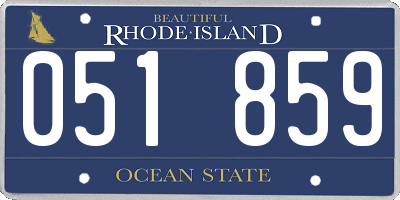 RI license plate 051859