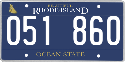 RI license plate 051860