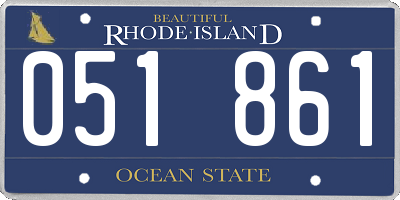 RI license plate 051861