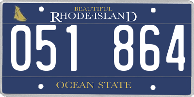RI license plate 051864