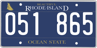 RI license plate 051865