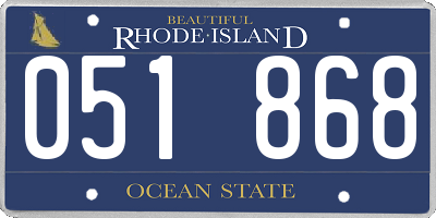 RI license plate 051868