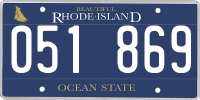 RI license plate 051869