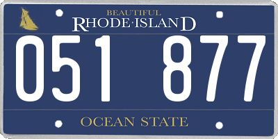 RI license plate 051877