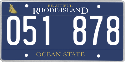 RI license plate 051878