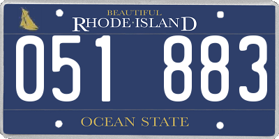 RI license plate 051883