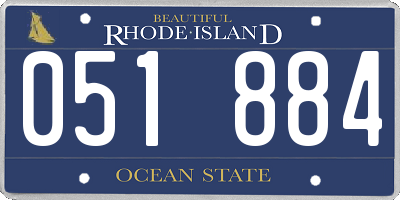 RI license plate 051884