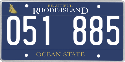 RI license plate 051885