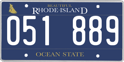 RI license plate 051889