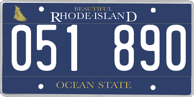 RI license plate 051890