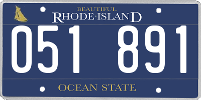 RI license plate 051891