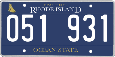 RI license plate 051931