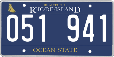 RI license plate 051941