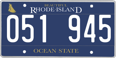 RI license plate 051945