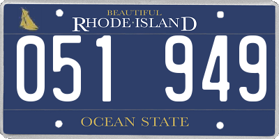 RI license plate 051949