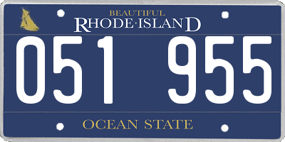RI license plate 051955