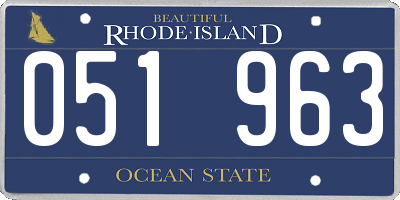 RI license plate 051963