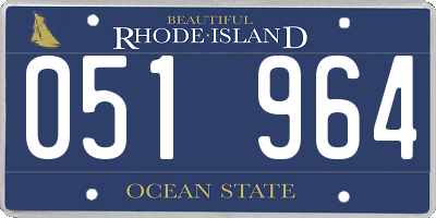 RI license plate 051964