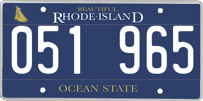 RI license plate 051965