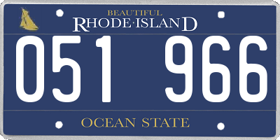 RI license plate 051966