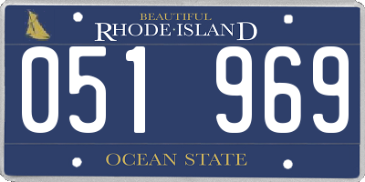 RI license plate 051969