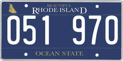 RI license plate 051970
